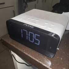 PURE Siesta Rise S240 DAB FM Clock Radio Tested Working With Power Supply White