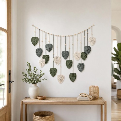 Boho macrame tapestry - macrame, home