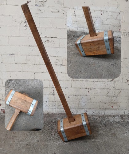 Large wooden mallet railway - wooden, railway/