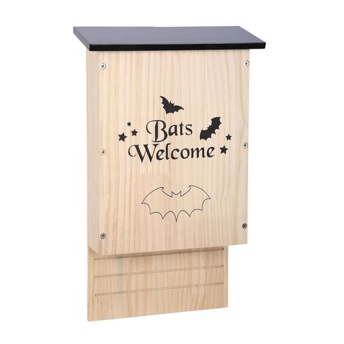 Bats welcome wooden bat house - wooden,