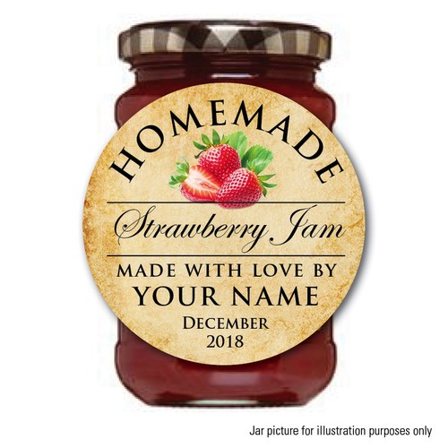 Personalised jam pot lid - pot,