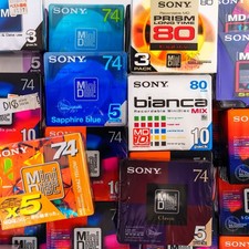 SONY MiniDiscs - NEW Sealed - ES, COLOR, PRISM GOLD, BIANCA NEGIE  [BULK $AVE]