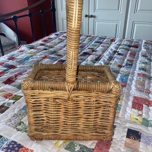 Wicker bottle carrier - wicker,