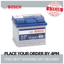Bosch S4001 Car Battery 12V Sealed Calcium 4 Yr Warranty Type 063