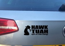 Hawk Tuah Spit, Funny Car Vehicle Motorbike Sticker Decal all colours 