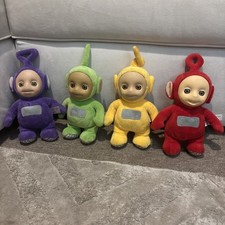 Teletubbies Complete Set Of 4 Talking Soft Toy Plush Figures Bundle Lala Dipsy