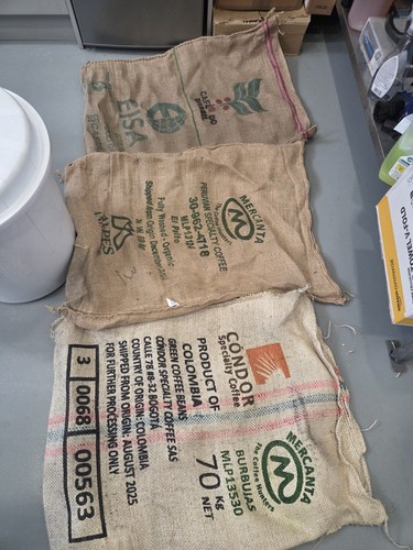 Coffee sacks - sacks, x3