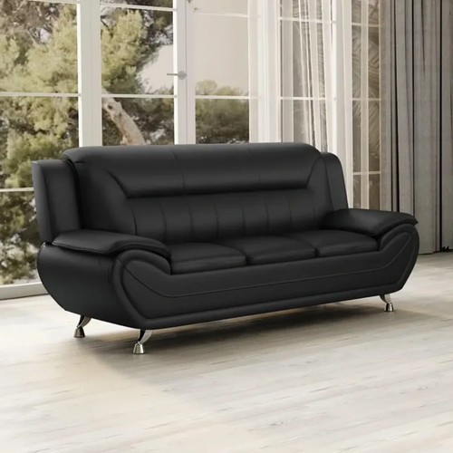 Eclipse leather seater sofa - 3,