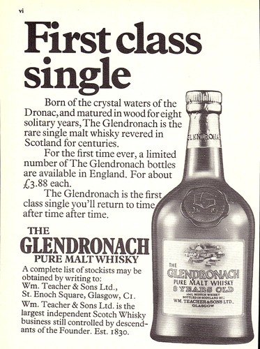 1972 advert for glendronach - 1972,