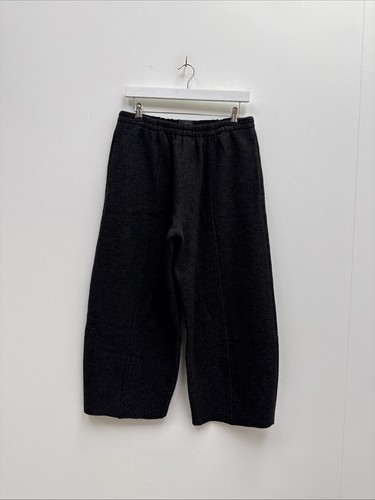 Oska greige wool cropped - cropped, wide