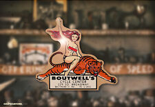 1940s Cycle Event Sticker Decal BSA Harley Triumph Motorcycle Pinup Indian