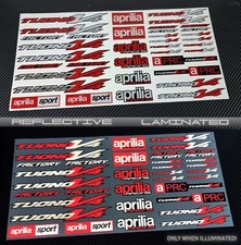 Reflective stickers stickers Aprilia racing Tuono V4 factory laminated