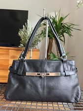 GIANNI CONTI Black Shoulder Bag Quality Italian Leather Handbag