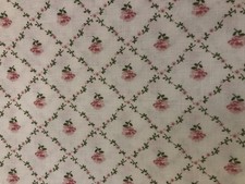 Laura Ashley “Kate” cotton roses trellis fabric 14/15 meters P/M