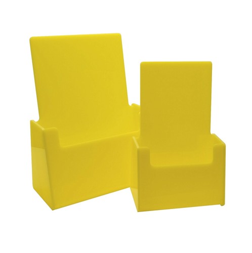Yellow acrylic leaflet holder - leaflet,