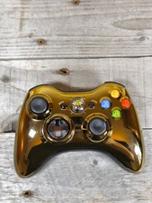  Xbox 360 Chrome Gold Limited Edition Wireless Controller Fully Tested VGC