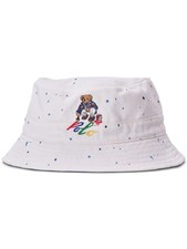 Polo Ralph Lauren Mens Embroidered Polo Bear Paint Splatter Bucket Hat | L / XL