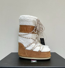 New Moon Boots Tall Icon Nylon Snow Ski Black White
