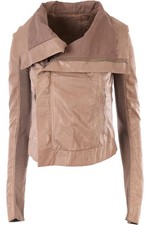 RICK OWENS GREY LEATHER JACKET