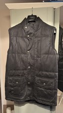 Fat Face Hamilton Heavy Padded Gilet Body Warmer Size Large L Dark Grey Charcoal