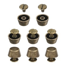 8 Set Rivets Stud Handbag Purse Feet 1/2" Flat Head for Leather Bag DIY Bronze