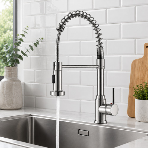 Pull out kitchen tap - out,