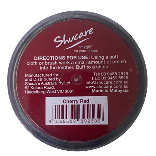 Cherry red shoe polish - cherry,