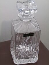 Beautiful Thomas Webb Full Crystal Glass Decanter 23cm tall with Square Stopper