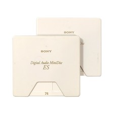 2x Sony ES 74 Minute Recordable MiniDiscs - Japanese Import MD 2 Pack