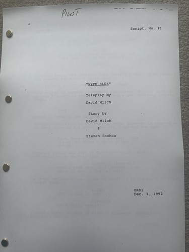 Nypd blue pilot - pilot, episode