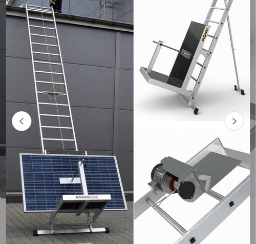 Ladder hoist solar panel - ladder,