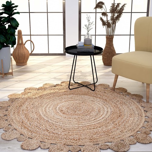 Rug jute design round 100 - jute,
