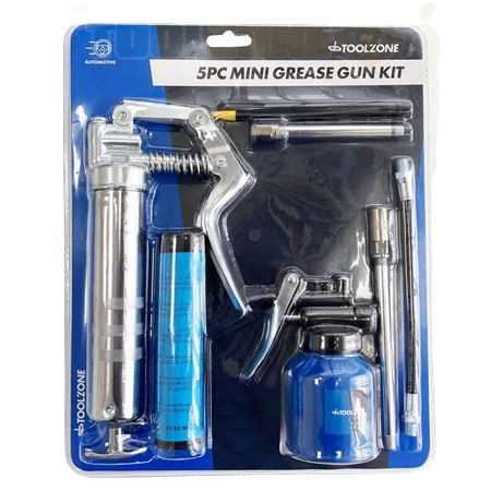 Toolzone grease gun 5pc - gun, mini