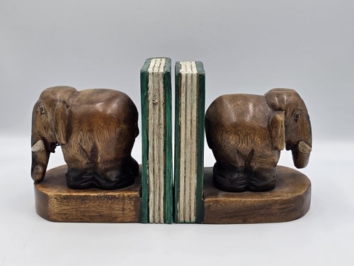 Vintage pair hand carved - pair, of