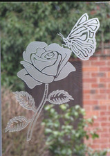 ETCHED GLASS VINYL FLOWERS