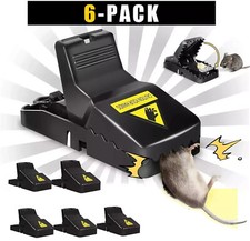 6 x Super Large Heavy Duty Snap Mouse Rat Traps Rat Bait Rats Catcher Reusable