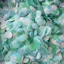 Biodegradable Wedding Confetti Green Blue White Mix Circle Eco Tissue Paper UK