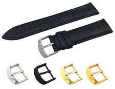 Black Genuine Leather Croco