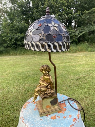 Gilt metal cherub - gilt, table