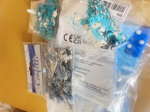 Blue silver foil number - foil,