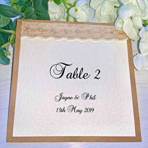 Handmade wedding table - wedding, numbers