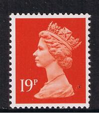 SG X1013 GB QEII Machin Definitive Stamp 19p Bright Orange-Red PP MNH MINT STAMP