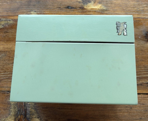 Vintage metal recipe box soft - vintage,