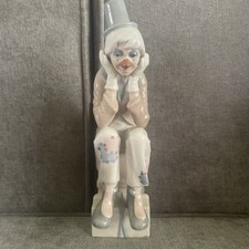Vintage Casades Porcelain Clown  Figurine,  10 1/2" Tall,  Made In Spain