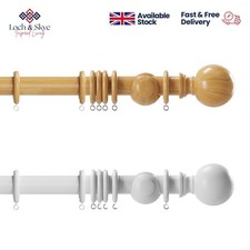 Wooden Curtain Pole Set 35mm