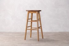 VINTAGE STYLE OAK LAB STOOLS BAR STOOLS BREAKFAST BAR STOOLS  3 SIZES AVAILABLE
