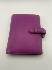 Vintage Filofax Pocket Portobello pink purple Italian Leather Planner Organizer