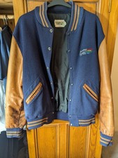 90s Benetton F 1  Team Jacket 90's Wool Leather varsity jacket bomber vintage 