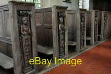 Photo 6x4 carved pew ends - carved,