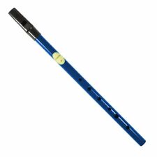 Whisle Feadog Blue D Irish Tin Whistle, Black Top